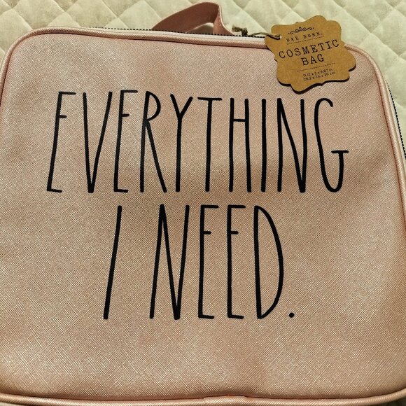 Rae Dunn Everything I Need Cosmetic Bag  NWT - Picture 1 of 2